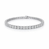 Round Shape 0.19 up GH VVS-VS - 18k White Gold Tennis Bracelet