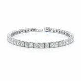 Princess Shape 0.20 up EF VVS-VS - 18k White Gold Tennis Bracelet