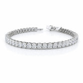 Oval Shape 0.19 up EF VS - 18K White Gold Tennis Bracelet