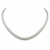 Round Shape 0.20 to 0.66 cts GH VS - 18K White Gold Graduation Tennis Necklace