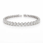 Oval Shape 0.24 up FG VS - 18K White Gold Tennis Bracelet