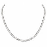 Round Shape 0.31 up FG VS - 18K White Gold Tennis Necklace