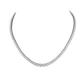 Round Shape 0.20 to 0.50 cts EF VVS-VS - 18K White Gold Graduation Tennis Necklace