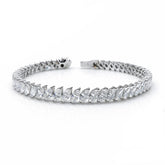 Marquise Shape 0.20 up EF VS - 18K White Gold Tennis Bracelet