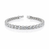 Round Shape 0.44 up EF VS - 18K White Gold Tennis Bracelet
