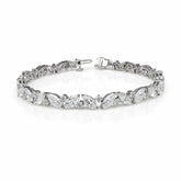 Marquise & Round Shape 0.32 up FG VS - 18k White Gold Tennis Bracelet