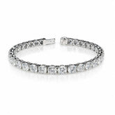 Round Shape 0.50 up EF VS - 18K White Gold Tennis Bracelet