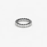 Emerald Shape 0.19 up FG VVS-VS - 18K White Gold Eternity Ring
