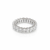 Oval Shape 0.20 up EF VVS-VS - 18K White Gold Eternity Ring