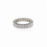 Princess Shape 0.19 up EF VVS-VS - 18K White Gold Eternity Ring