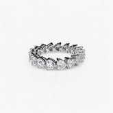 Heart Shape 0.24 up EF VS - 18K White Gold Eternity Ring