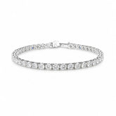 Round Shape 0.19 up EF VS - 18k White Gold Tennis Bracelet