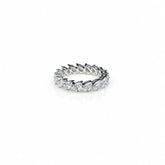 Pear Shape 0.19 up EF VVS-VS - 18K White Gold Eternity Ring