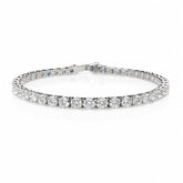 Round Shape 0.20 up FG VVS-VS - 18k White Gold Tennis Bracelet