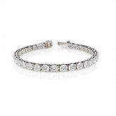 Round Shape 0.43 up EF VVS-VS - 18k White Gold Tennis Bracelet