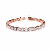Round Shape 0.41 up EF VS - 18K Rose Gold Tennis Bracelet