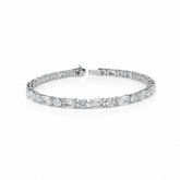 Radiant Shape 0.40 up & Round Shape 0.22 up FG VVS-VS - 18K White Gold Tennis Bracelet
