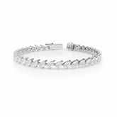Pear Shape 0.21 up EF VS - 18K White Gold Tennis Bracelet
