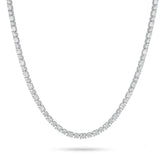 Radiant Shape 0.32 up & Round Shape 0.20 up EF VVS-VS - 18K White Gold Tennis Necklace