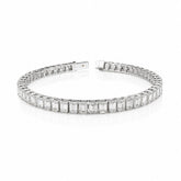 Emerald Shape 0.24 up FG VS - 18K White Gold Tennis Bracelet