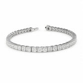 Asscher Shape 0.25 up FG VVS - 18K White Gold Tennis Bracelet