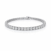 Round Shape 0.19 up GH VS - 18k White Gold Tennis Bracelet