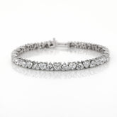 Heart Shape 0.20 up EF VVS-VS - 18K White Gold Bracelet
