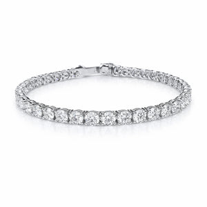 Round Shape 0.30 up GH VS - 18k White Gold Tennis Bracelet