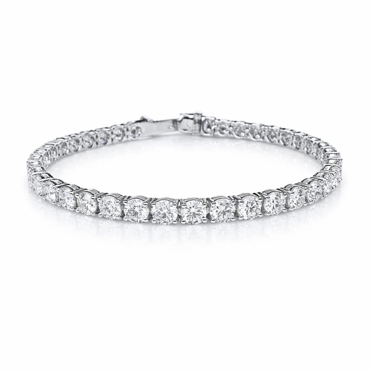 Round Shape 0.30 up GH VS - 18k White Gold Tennis Bracelet