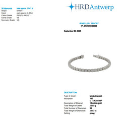 Round Shape 0.30 up GH VS - 18k White Gold Tennis Bracelet