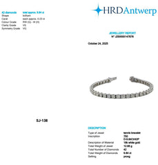 Round Shape 0.23 up GH VS - 18k White Gold Tennis Bracelet