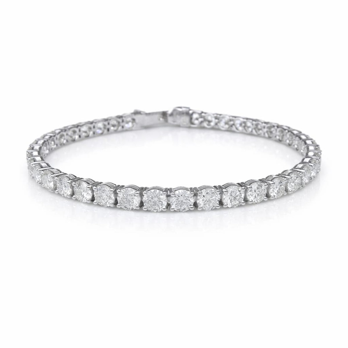 Round Shape 0.23 up GH VS - 18k White Gold Tennis Bracelet