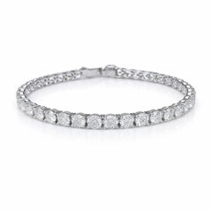 Round Shape 0.23 up GH VS - 18k White Gold Tennis Bracelet