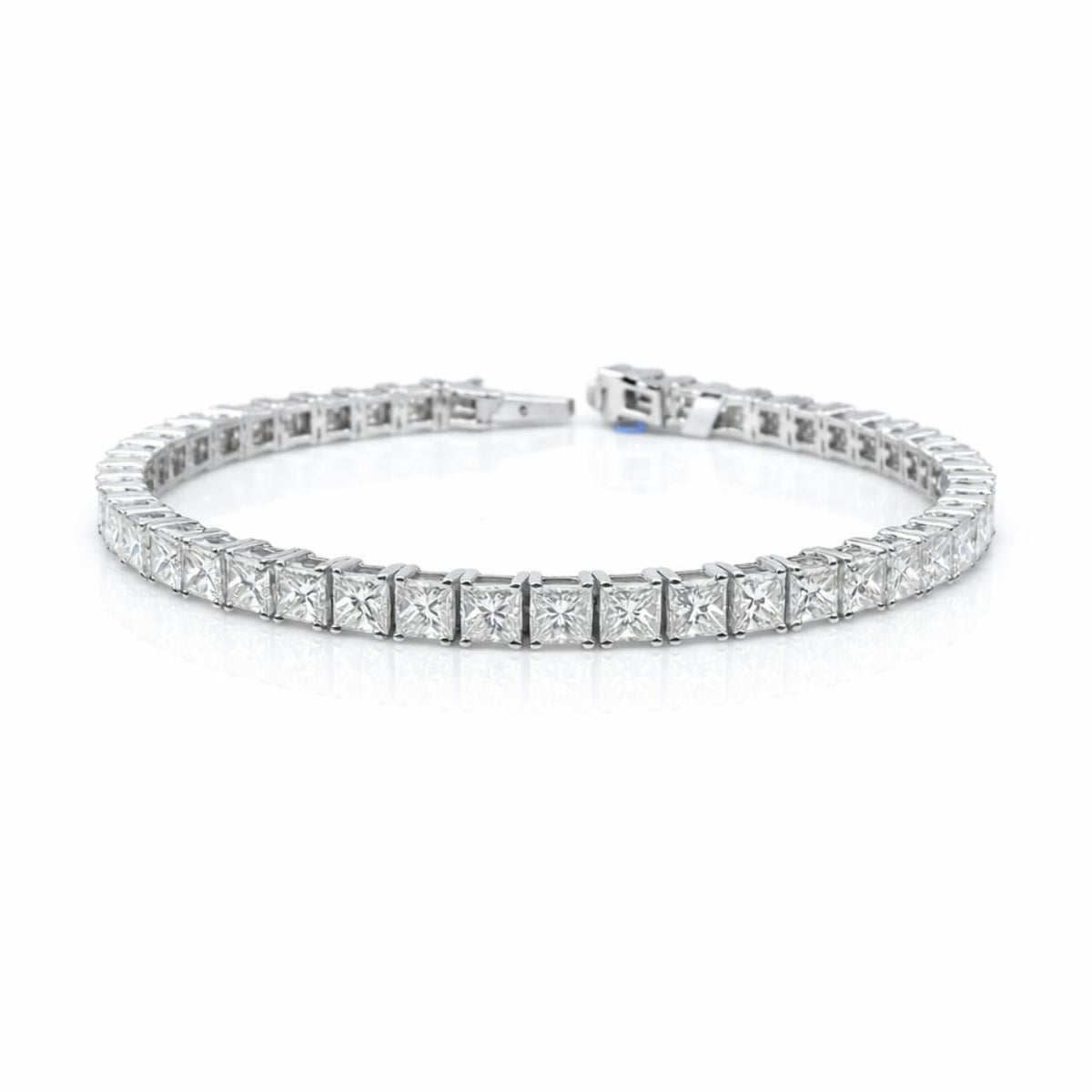 Princess Shape 0.20 up EF VVS-VS - 18k White Gold Tennis Bracelet