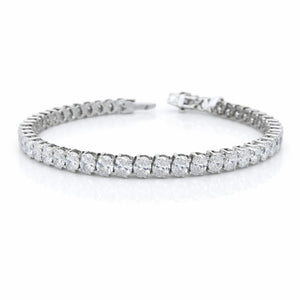 Oval Shape 0.19 up EF VS - 18K White Gold Tennis Bracelet