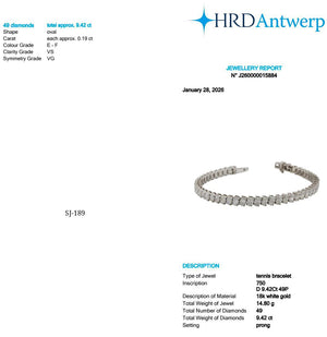 Oval Shape 0.19 up EF VS - 18K White Gold Tennis Bracelet