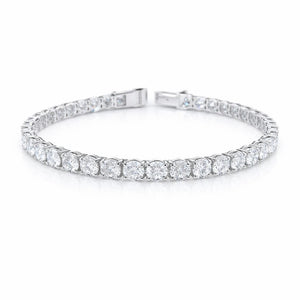 Round Shape 0.30 up EF VS - 18k White Gold Tennis Bracelet
