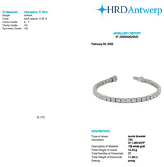Round Shape 0.30 up EF VS - 18k White Gold Tennis Bracelet