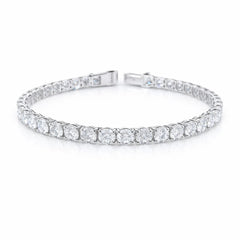 Round Shape 0.30 up EF VS - 18k White Gold Tennis Bracelet