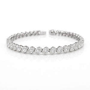 Oval Shape 0.24 up FG VS - 18K White Gold Tennis Bracelet
