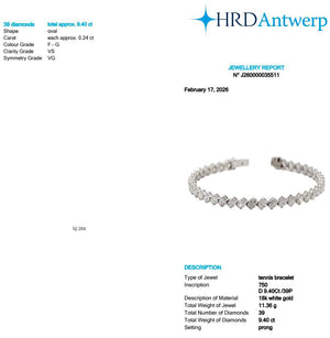 Oval Shape 0.24 up FG VS - 18K White Gold Tennis Bracelet