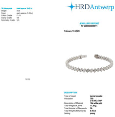 Oval Shape 0.24 up FG VS - 18K White Gold Tennis Bracelet