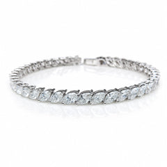 Marquise Shape 0.24 up EF VVS-VS - 18K White Gold Tennis Bracelet