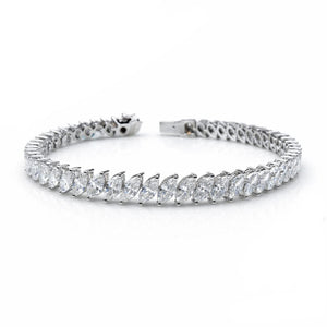 Marquise Shape 0.20 up EF VS - 18K White Gold Tennis Bracelet