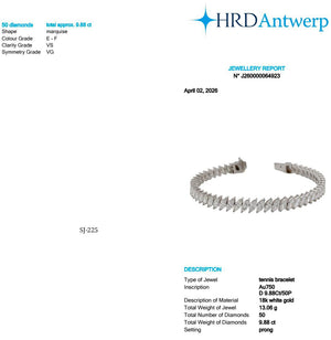 Marquise Shape 0.20 up EF VS - 18K White Gold Tennis Bracelet