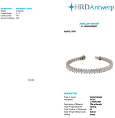 Marquise Shape 0.20 up EF VS - 18K White Gold Tennis Bracelet