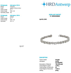 Marquise & Round Shape 0.30 up EF VVS-VS - 18k White Gold Tennis Bracelet