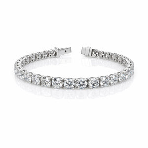 Round Shape 0.44 up EF VS - 18K White Gold Tennis Bracelet