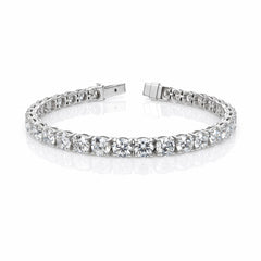 Round Shape 0.44 up EF VS - 18K White Gold Tennis Bracelet