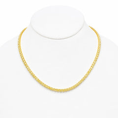 Cushion Shape 0.20 up Fancy Yellow VVS-VS - 18K Yellow Gold Tennis Necklace